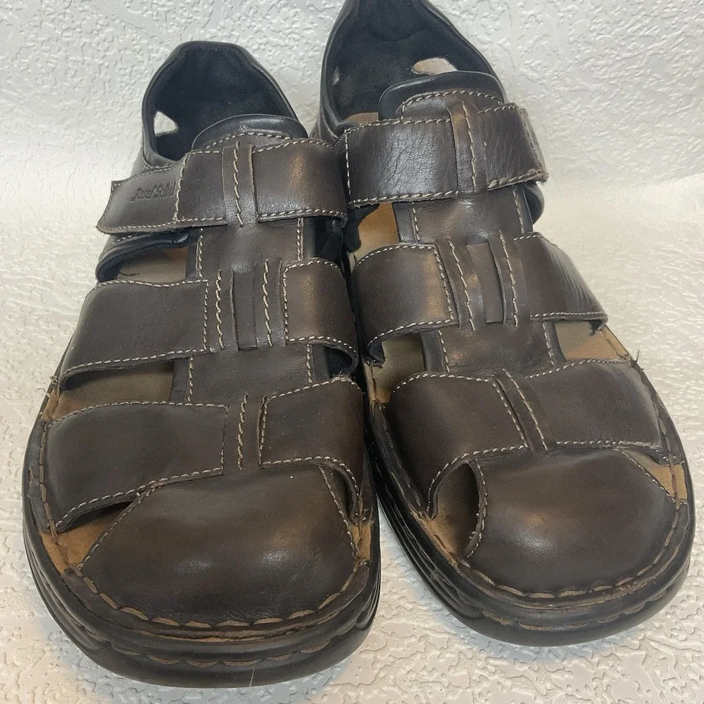 Josef Seibel Men's Fisherman Sandals Jeremy EU 47 US 13-13.5 Leather Brown